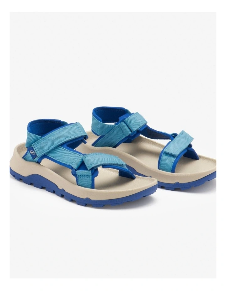 Kids comfortable, rip-tab hiking sandals, NH500 UK Jr size 7 - 5.5 - Blue image 2