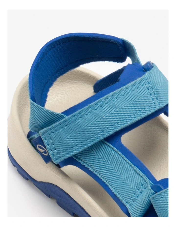 Kids comfortable, rip-tab hiking sandals, NH500 UK Jr size 7 - 5.5 - Blue image 5