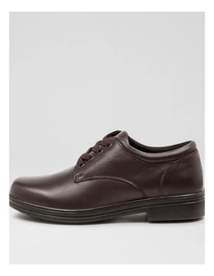 Solar Senior Brown Leather Lace Up Shoes