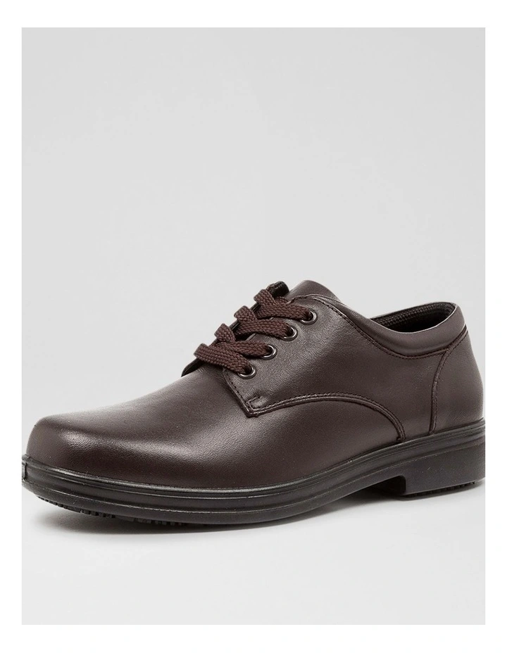 Solar Senior Brown Leather Lace Up Shoes image 2