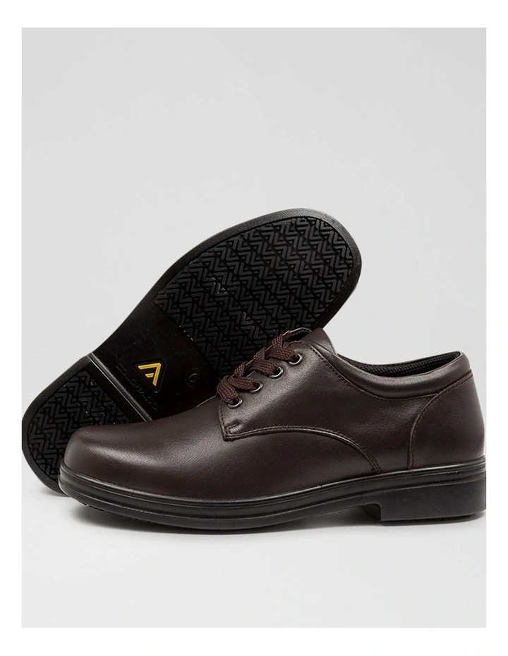 Solar Senior Brown Leather Lace Up Shoes image 3