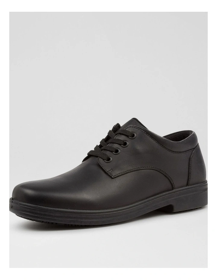 Solace Senior Matte Black Leather Lace Up Shoes image 2
