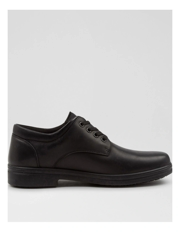 Solace Senior Matte Black Leather Lace Up Shoes image 3