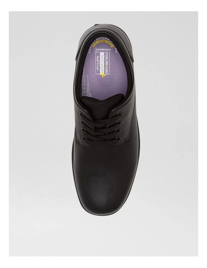 Solace Senior Matte Black Leather Lace Up Shoes image 5