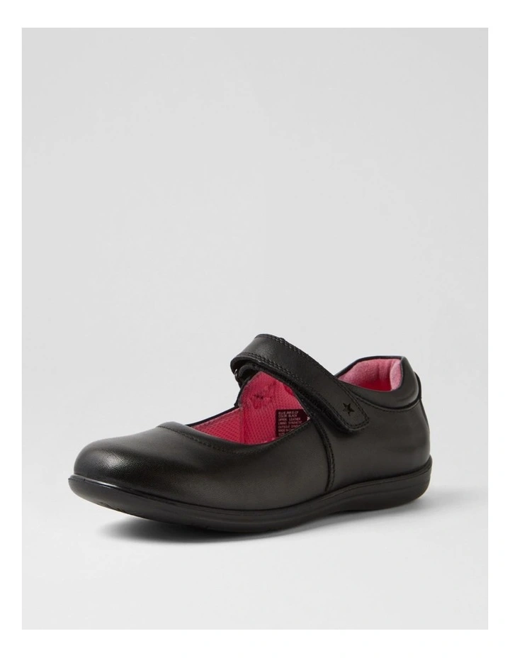 Ellie Junior E Black Leather Shoes image 2