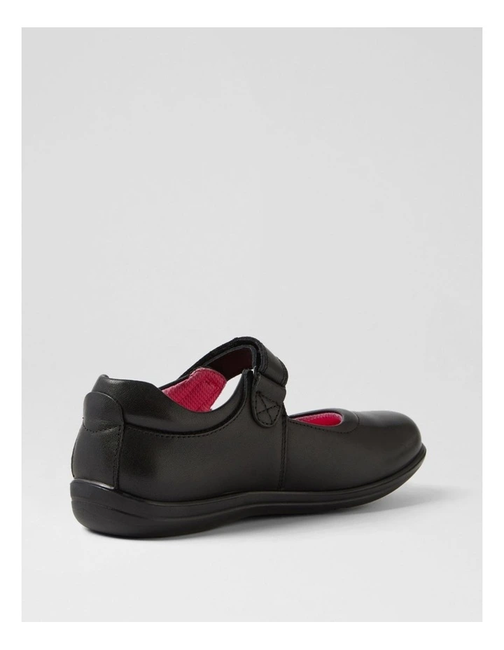 Ellie Junior E Black Leather Shoes image 3