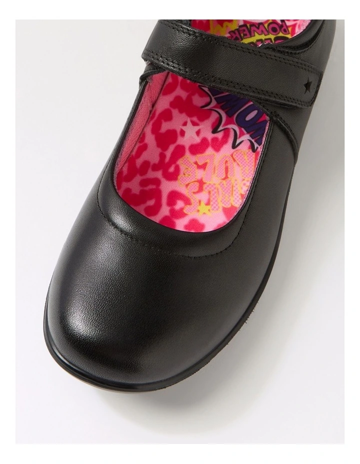 Ellie Junior E Black Leather Shoes image 4