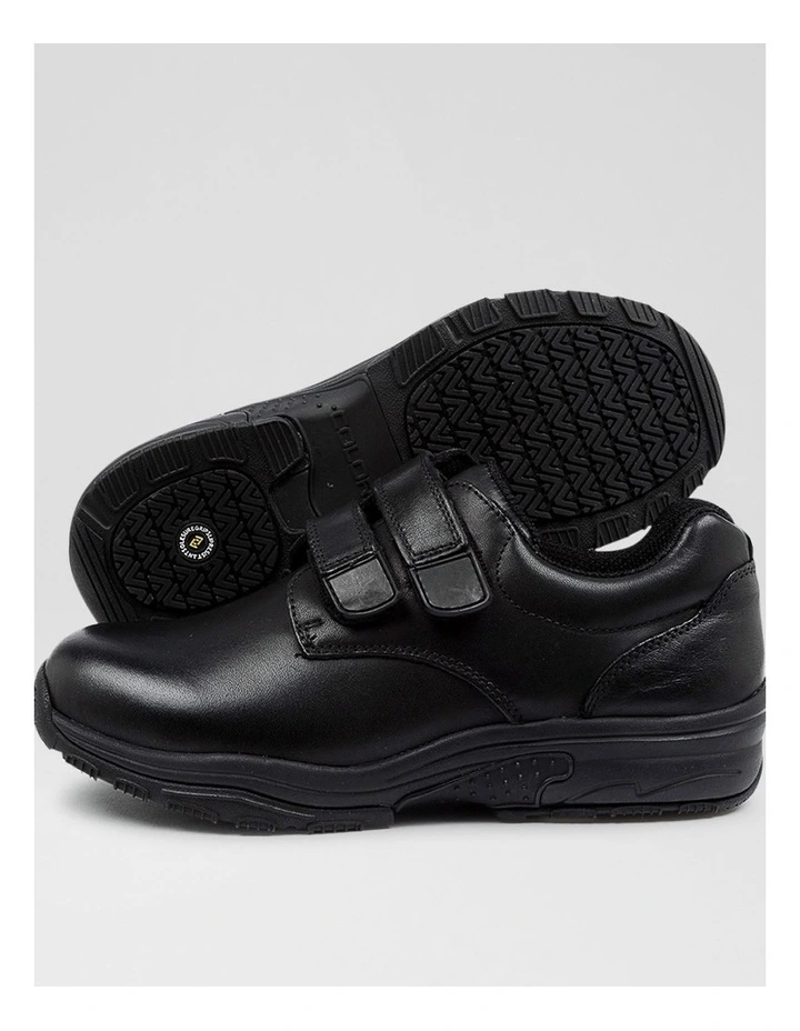 Hybrid Junior E Velcro Black Leather Flat Shoes image 4
