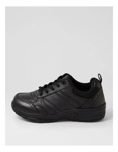 Hype Junior D Black Leather Lace Up Sneakers