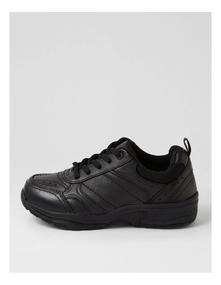 Hype Junior D Black Leather Lace Up Sneakers image 1