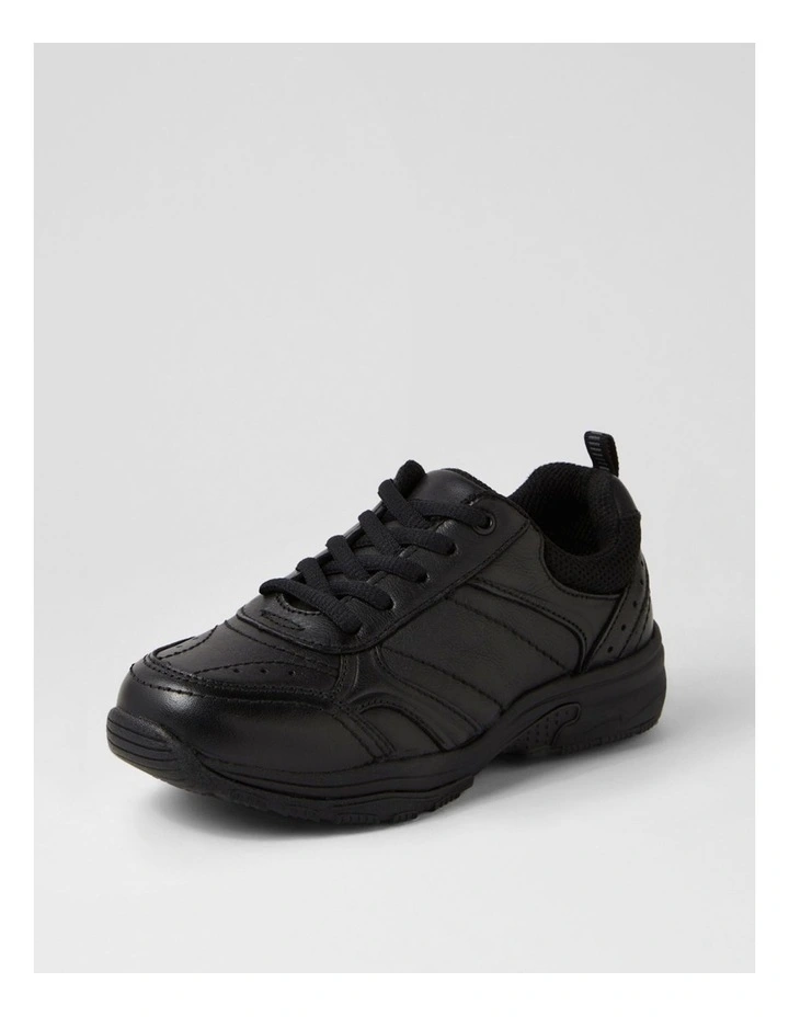 Hype Junior D Black Leather Lace Up Sneakers image 2