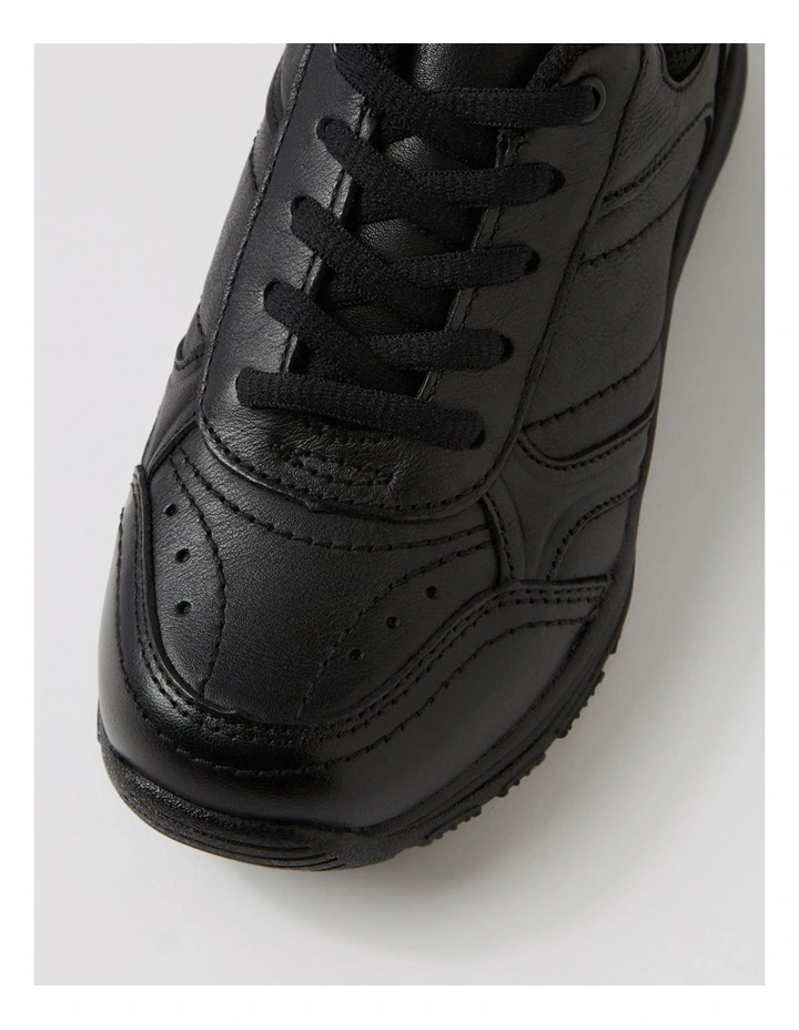 Hype Junior D Black Leather Lace Up Sneakers image 4
