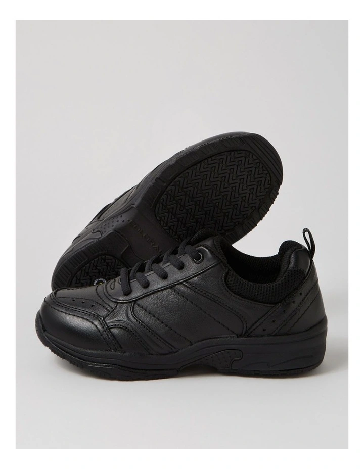 Hype Junior D Black Leather Lace Up Sneakers image 5