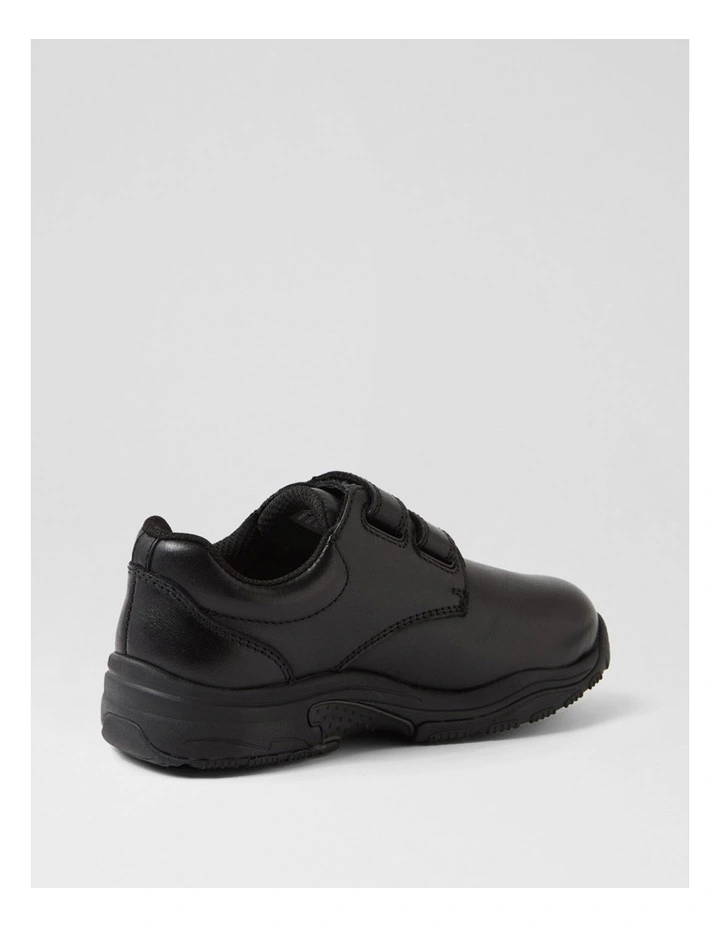 Hybrid Junior E Adj Db Junior Black Leather Flat Shoes image 3