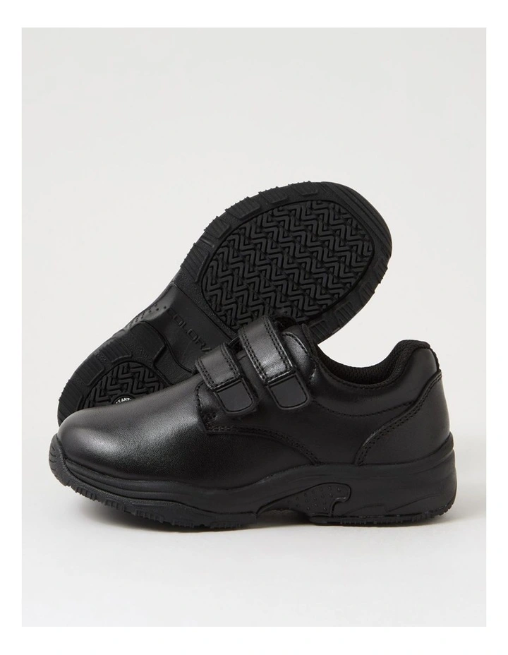 Hybrid Junior E Adj Db Junior Black Leather Flat Shoes image 5