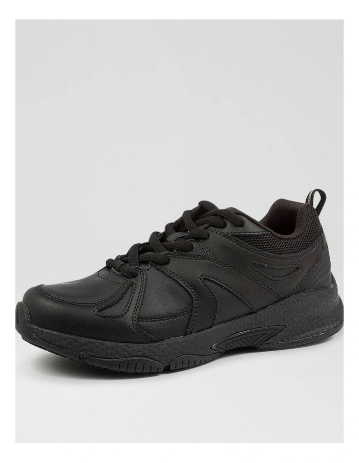 Tempo Junior Black Lace Up Sneakers image 2