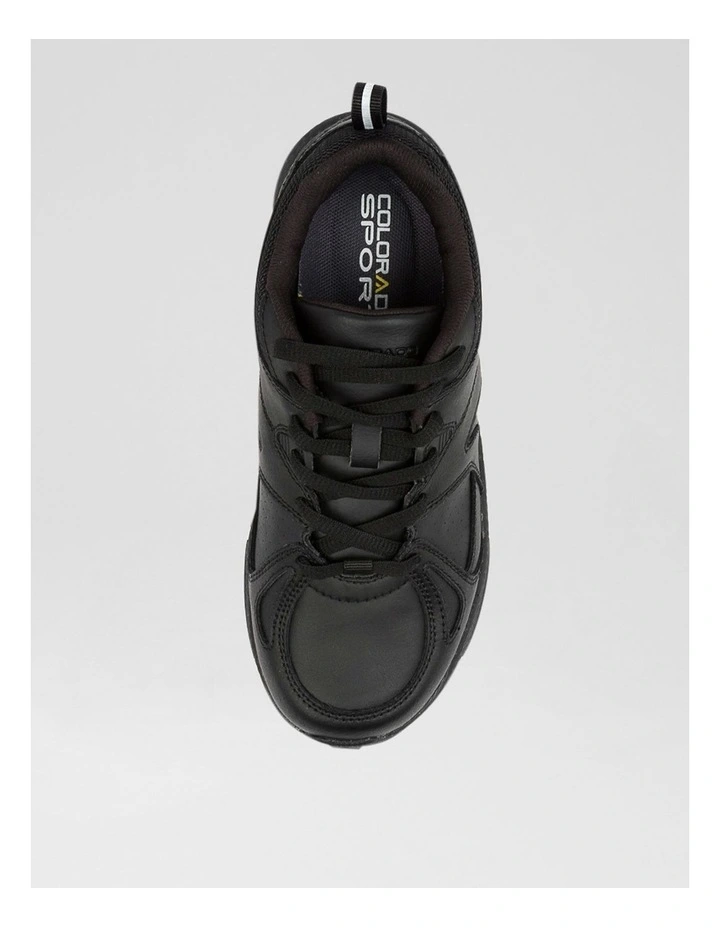 Tempo Junior Black Lace Up Sneakers image 5