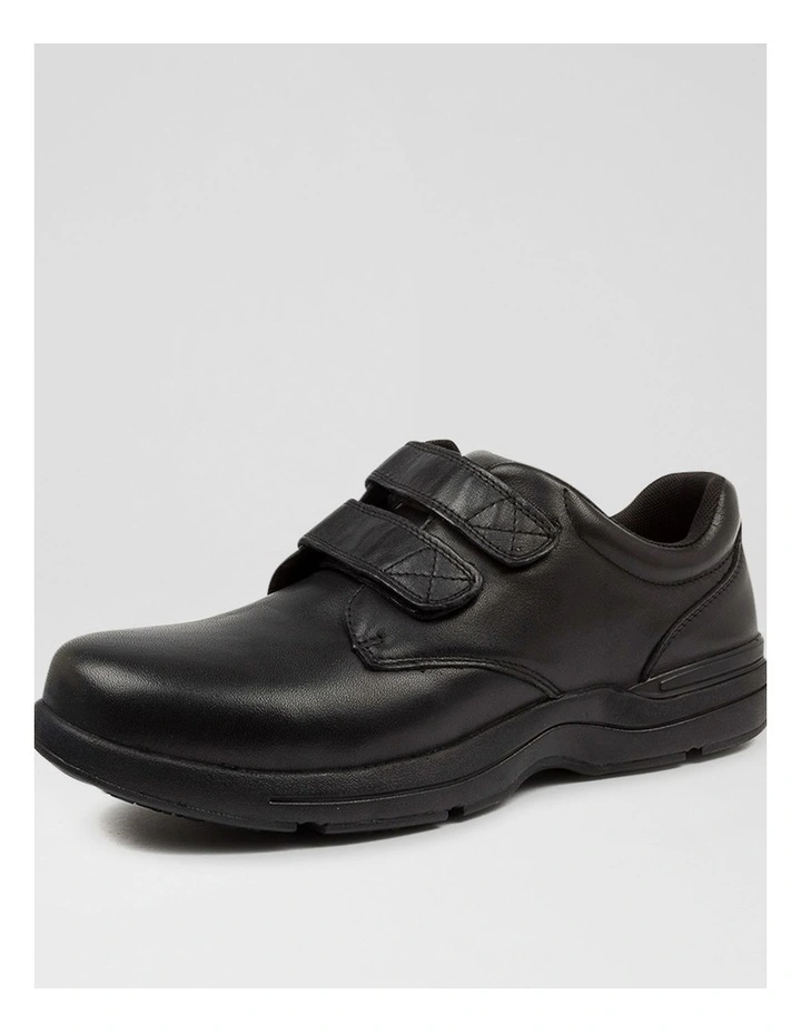 Renegade Senior Black Leather Adjustable Shoes image 2