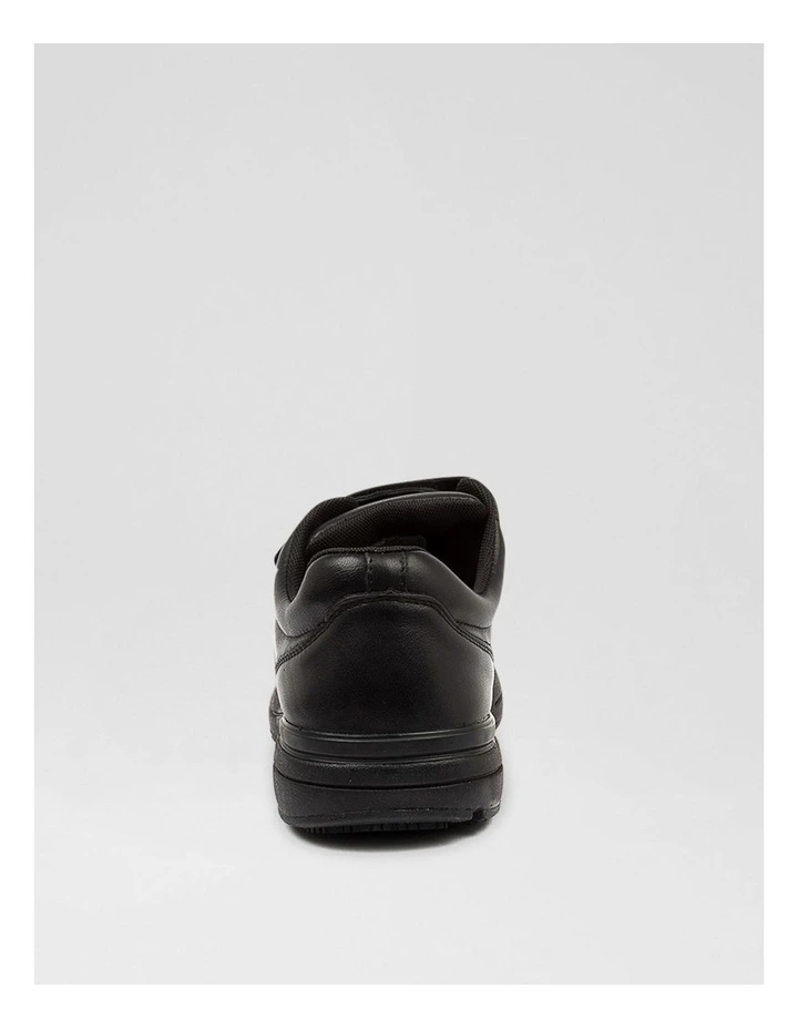 Renegade Senior Black Leather Adjustable Shoes image 4