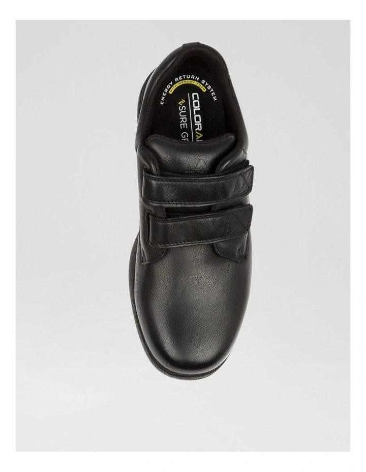 Renegade Senior Black Leather Adjustable Shoes image 5
