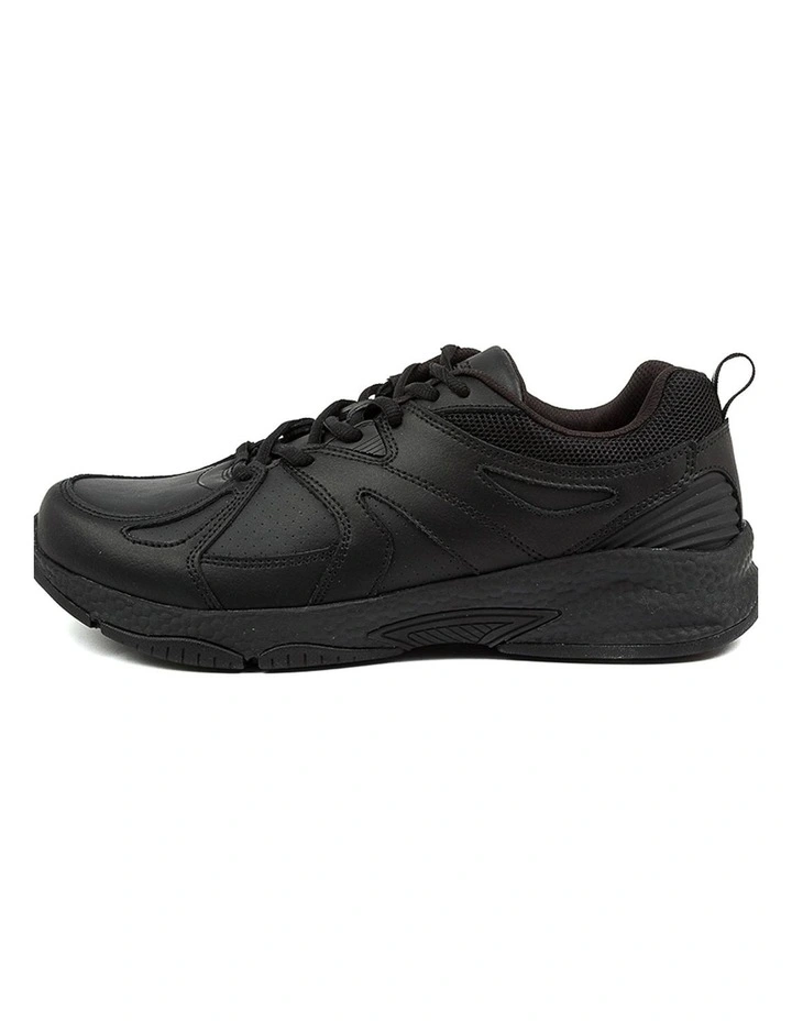 Tempo Senior Black Leather Sneakers image 1