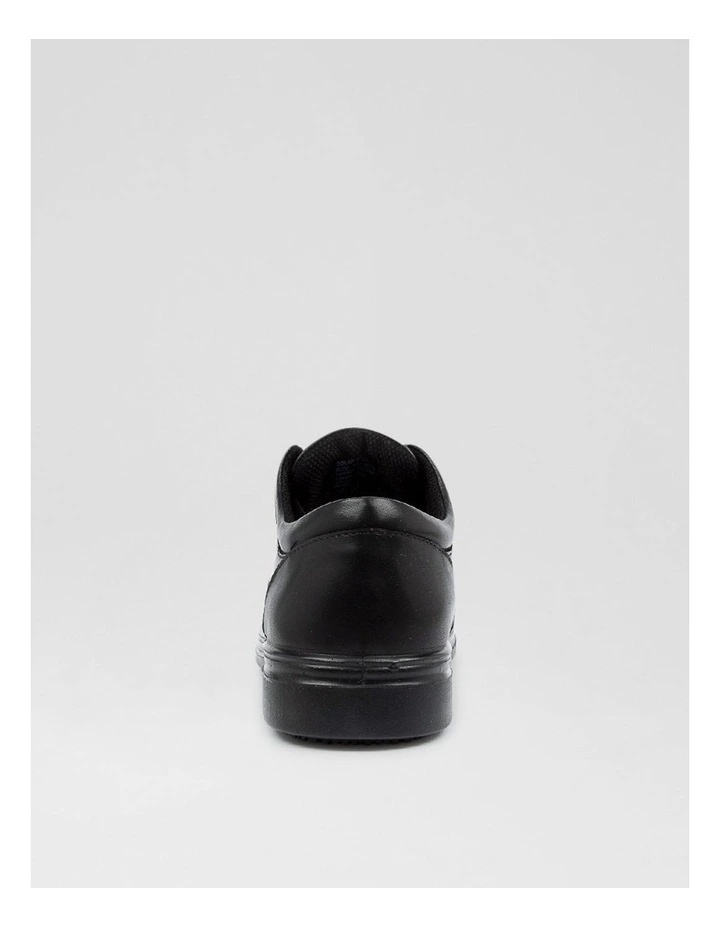 Solar Senior B Black Leather Lace Up Flats image 4
