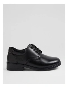 Hello Kitty Misha Junior E Black Leather Lace Up Flats