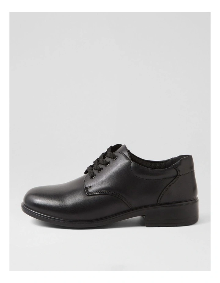 Memo Junior E Black Print Leather Lace Up Flats image 1