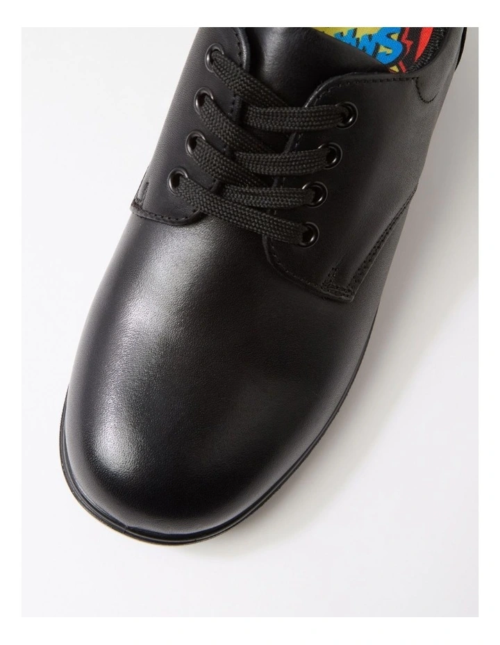 Memo Junior E Black Print Leather Lace Up Flats image 4