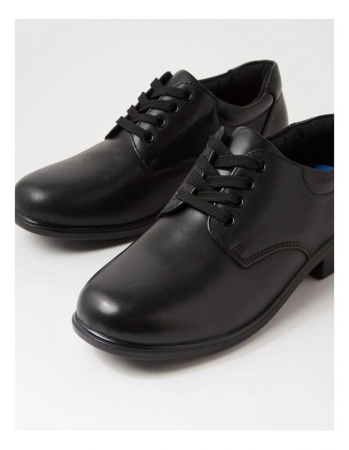 Memo Junior E Black Print Leather Lace Up Flats image 5