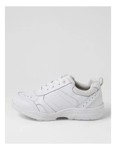 Hype Junior E White Leather Lace Up Sneakers