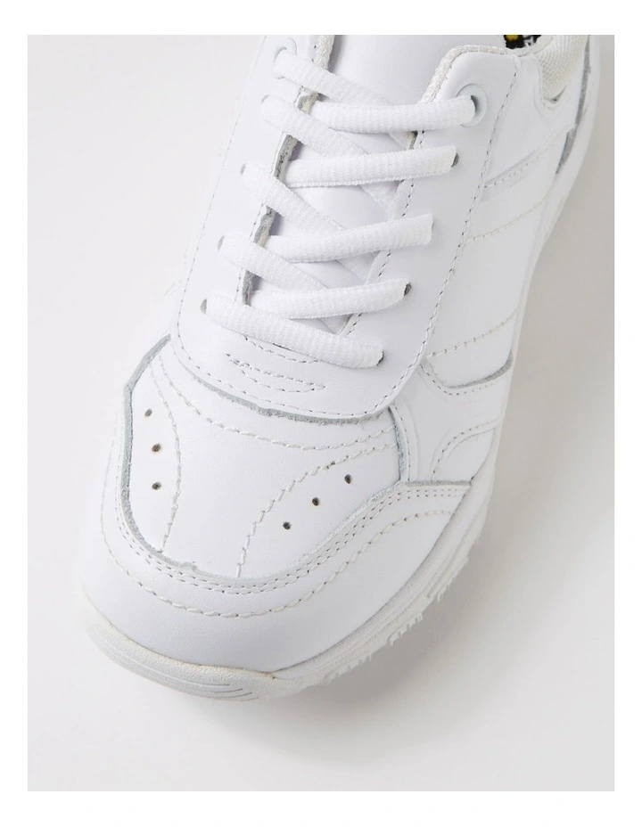Hype Junior E White Leather Lace Up Sneakers image 4