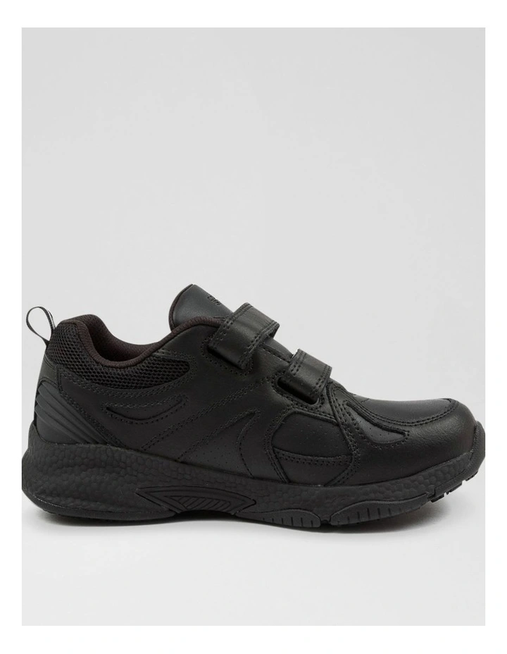 Tempo Junior Adjustable Black Leather Sneakers image 1