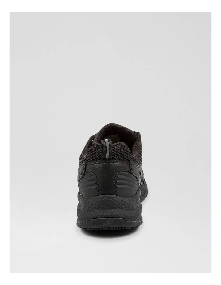 Tempo Junior Adjustable Black Leather Sneakers image 4