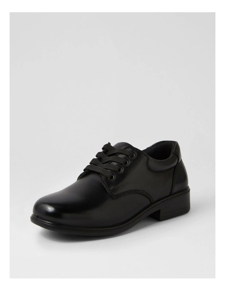 Memo Junior E Black Leather Lace Up Flats image 2