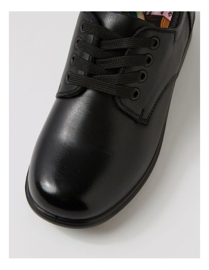 Memo Junior E Black Leather Lace Up Flats image 4