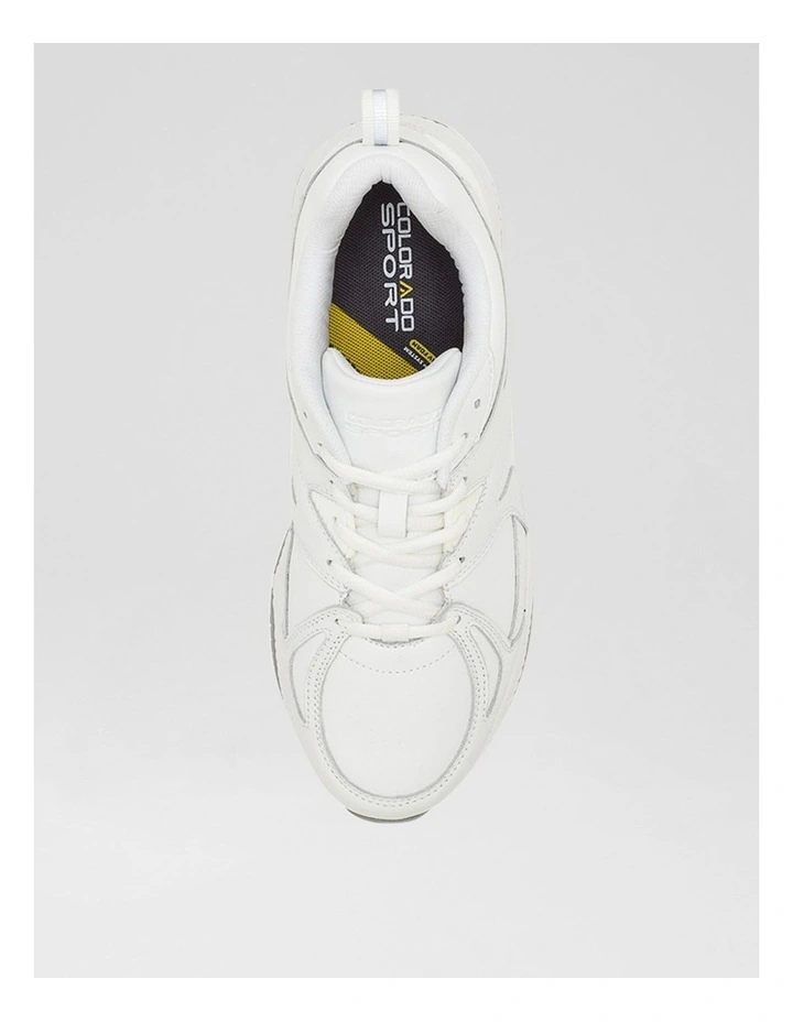 Tempo Senior E Nm White Leather Sneakers image 5