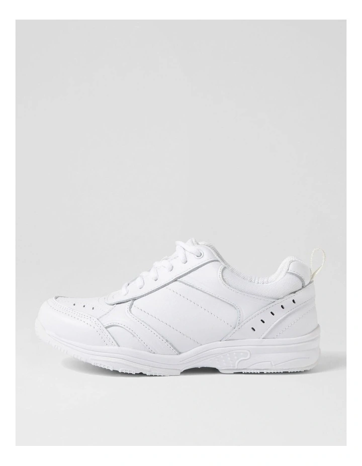 Hype Senior E White Leather Lace Up Sneakers image 1