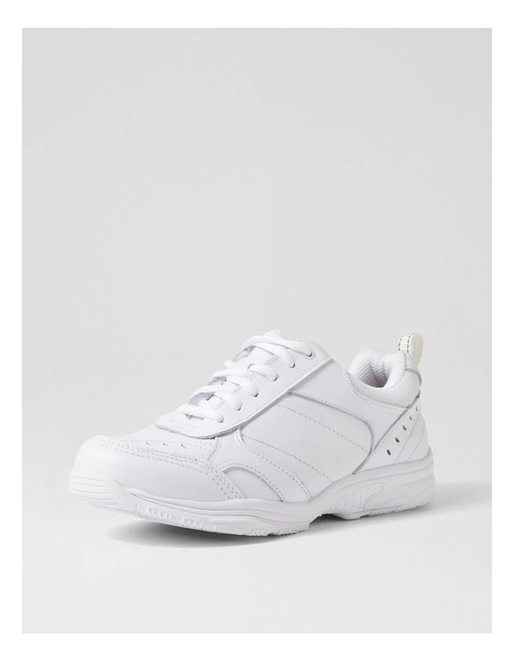 Hype Senior E White Leather Lace Up Sneakers image 2