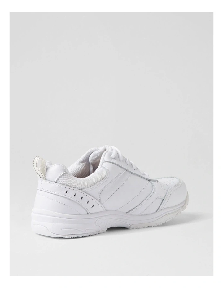 Hype Senior E White Leather Lace Up Sneakers image 3