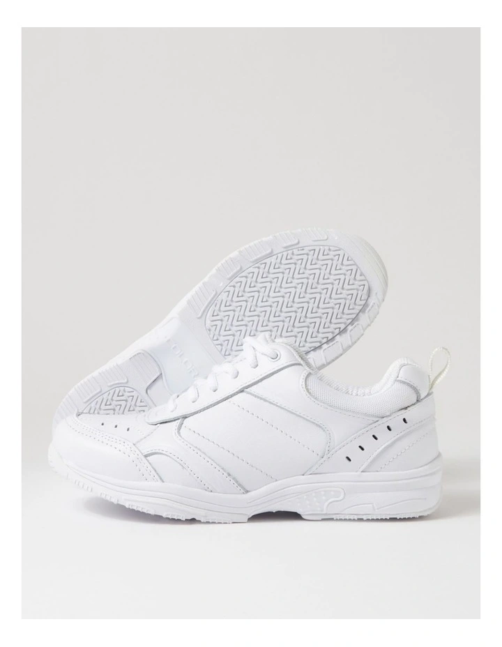 Hype Senior E White Leather Lace Up Sneakers image 5