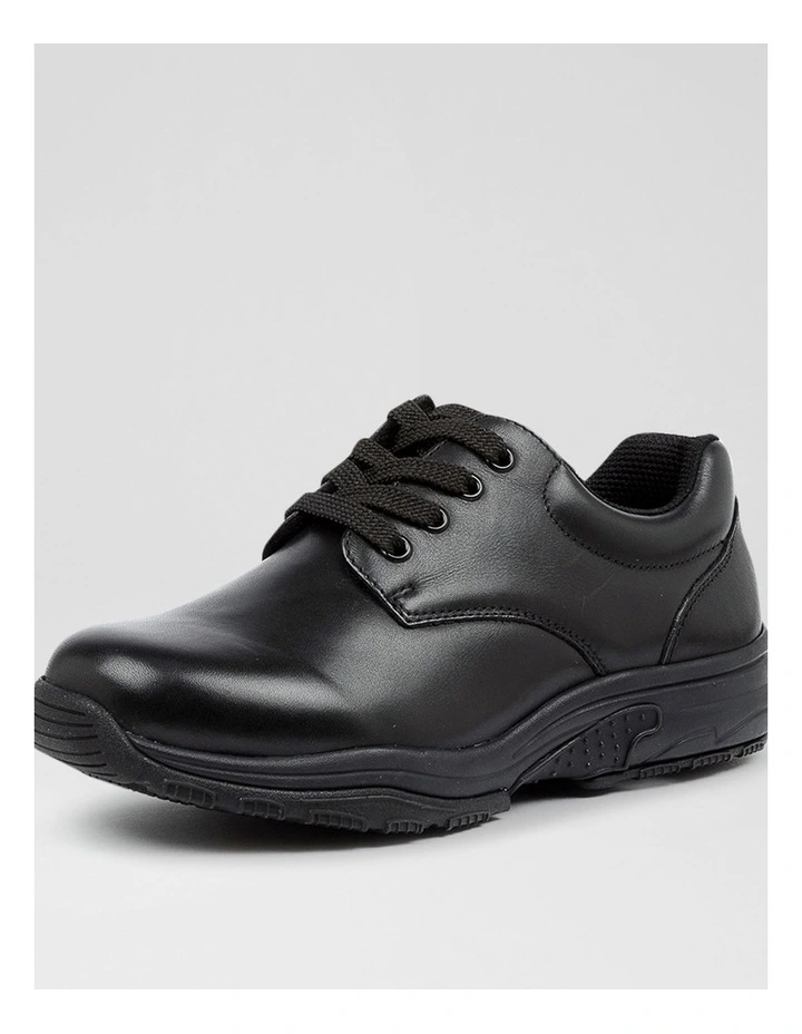 Hiace Junior E Black Leather Lace Up Flats image 2