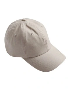 Boys Dobby Linen Blend Baseball Cap Beige