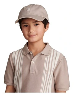 Boys Washed Outline Logo Cap Atmosphere
