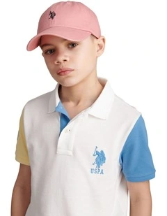 Boys Washed Outline Logo Cap Mauveglow