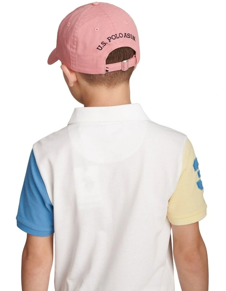 Boys Washed Outline Logo Cap Mauveglow image 2