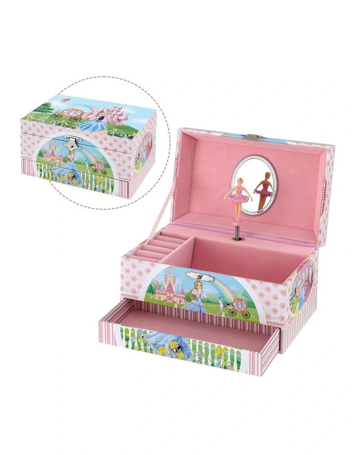 Kids Jewellery Box Organiser for Girls Kids Music Box with Drawer image 1