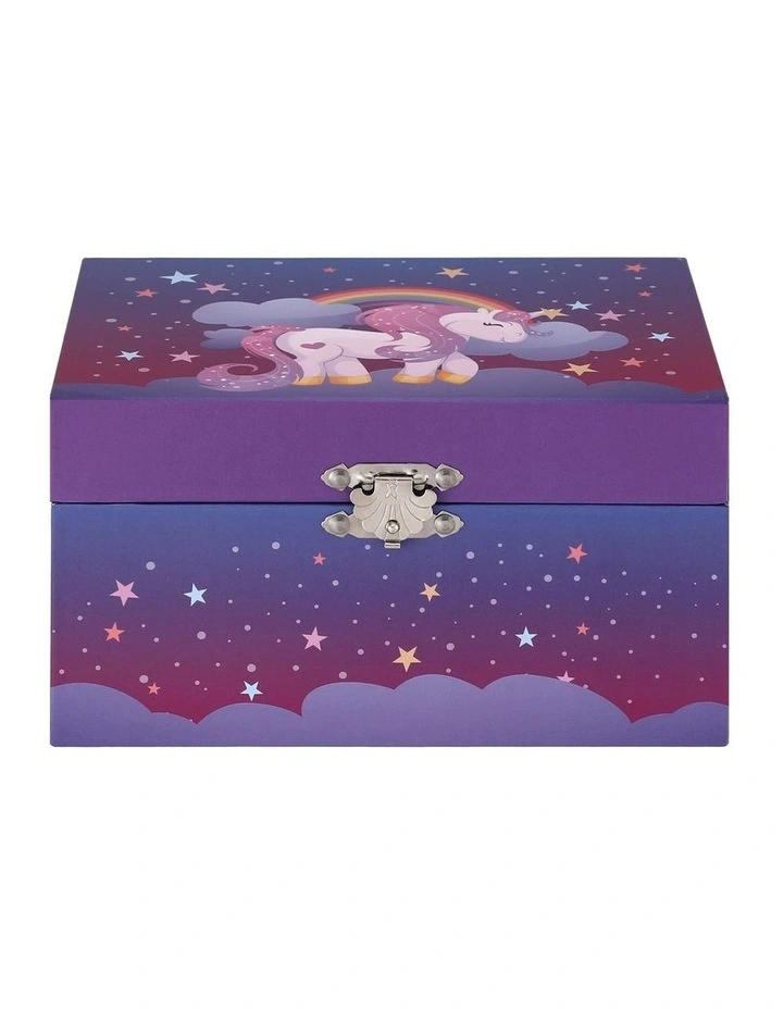 Kids Jewellery Box Organiser for Girls Kids Music Box Unicorn Purple image 3