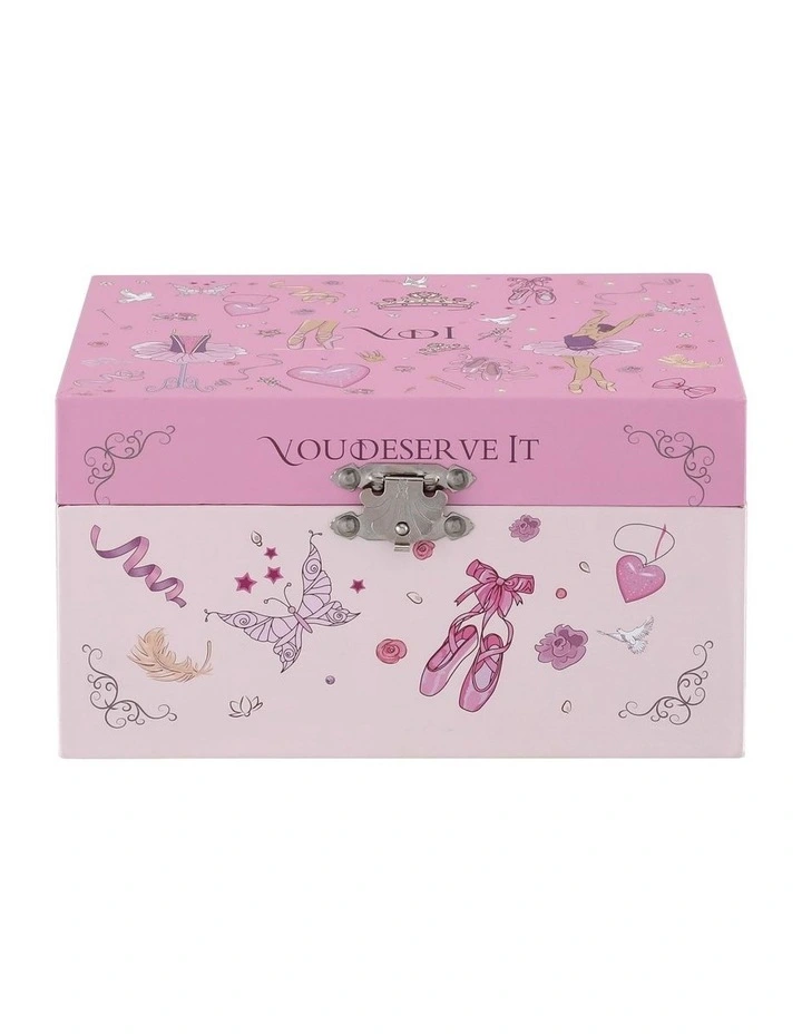 Kids Jewellery Box Organiser for Girls Kids Music Box Princess Pink image 3