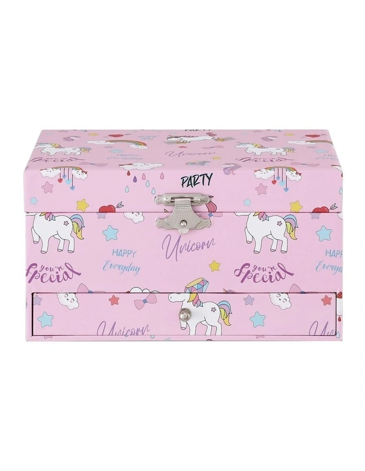 Kids Jewellery Box Organiser for Girls Kids Music Box with Mirror image 3